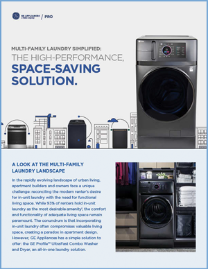 MULTI-FAMILY LAUNDRY SIMPLIFIED: THE HIGH-PERFORMANCE, SPACE-SAVING SOLUTION.